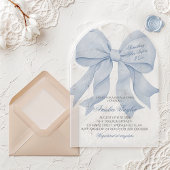 Iets blauwe boog bruids douche uitnodiging