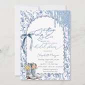 Iets blauwe boog druipt cowboylaarzen Bloemen Kaart (Voorkant)