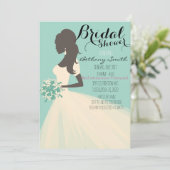 Iets Blauwe Bridal-doucheuitnodiging Kaart (Staand voorkant)