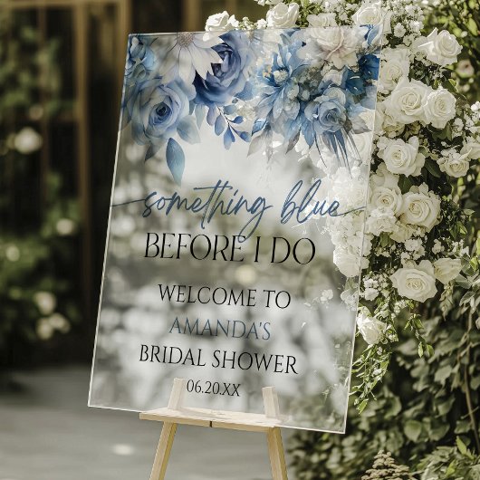 Iets Blauwe Bruids Bruiloft Welcome Acryl Bord