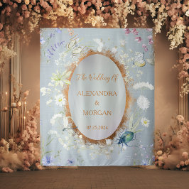 Iets blauwe bruiloft wandkleed