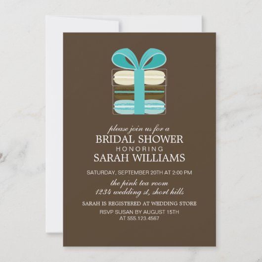 Iets blauwe Franse Macarons Kaart (Voorkant)