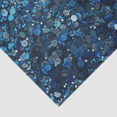 Iets Blauwe Lovertjes Uitzicht Tissuepapier (Detail)