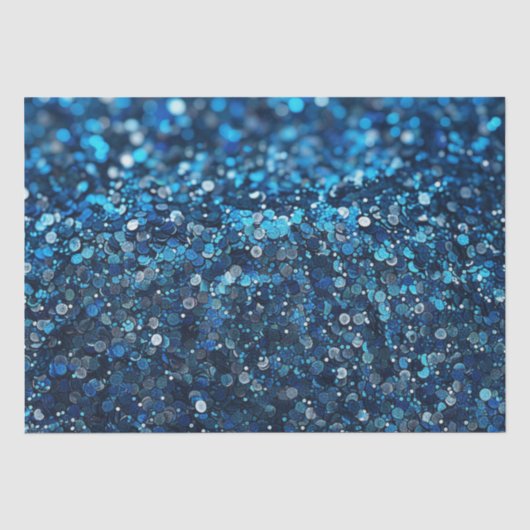 Iets Blauwe Lovertjes Uitzicht Tissuepapier (Voorkant)