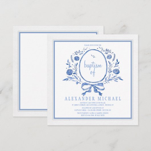 Iets blauwe uitnodiging (Voorkant / Achterkant)