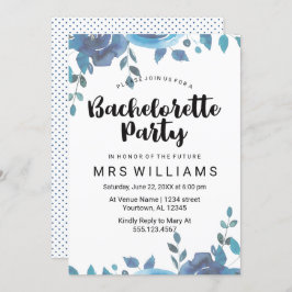 Iets blauwe vrijgezellenfeest uitnodiging