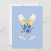 Iets Blauwe Waterverf Floral Vrijgezellenfeest Kaart (Achterkant)