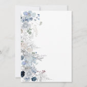 Iets Blauwe Waterverf Floral Vrijgezellenfeest Kaart (Achterkant)