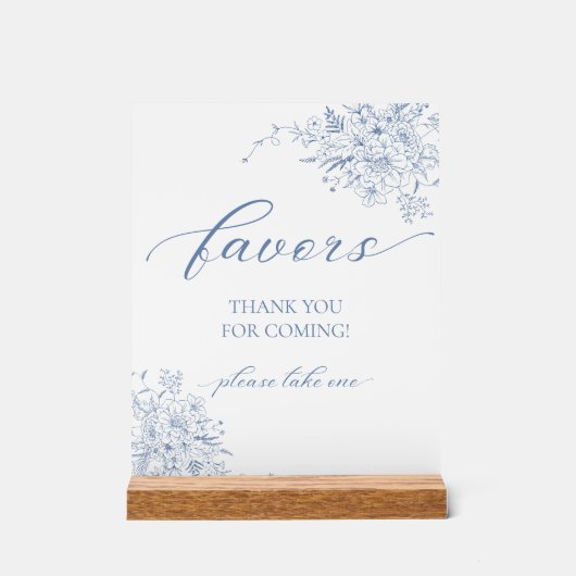 Iets Blauws als Bruiloftsgeschenk Acryl Bord (Voorkant)