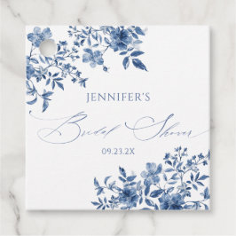 Iets Blauws Bloemachtig Bruidsdiner Bedankjes Labels