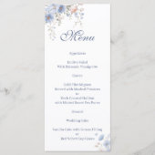 Iets blauws bloemig Menu (Voorkant)