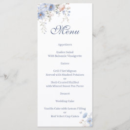 Iets blauws bloemig Menu