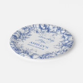 Iets Blauws Bruidsdouche Papieren Bordje (Gekanteld)