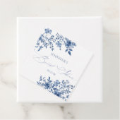 Iets Blauws Bruidsfeest met Bloemen Bedankjes Labels (In situ)
