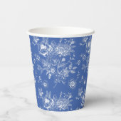 Iets blauws chinoiserie blauwe bruidsdouche papieren bekers (Achterkant)
