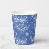 Iets blauws chinoiserie blauwe bruidsdouche papieren bekers (Links)