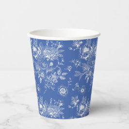 Iets blauws chinoiserie blauwe bruidsdouche papieren bekers