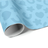 Iets Blauws Confetti Huwelijkspatroon Cadeaupapier (Rol Hoek)