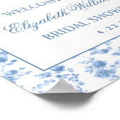 Iets Blauws Elegante Bruidsfeest Poster (Hoek)