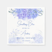 Iets blauws hydrangea bruidsdouche gedrukt servet (Voorkant)