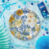 Iets blauws Navy blauw Bruidsfeest Welkom  Papieren Bordje (Feest)