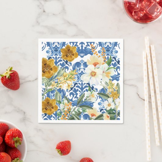 Iets blauws Navy blauw Bruidsfeest Welkom  Servet (Insitu)