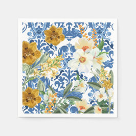 Iets blauws Navy blauw Bruidsfeest Welkom  Servet