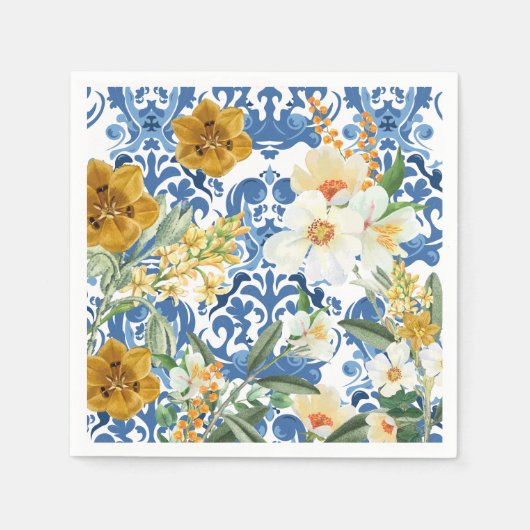 Iets blauws Navy blauw Bruidsfeest Welkom  Servet (Voorkant)