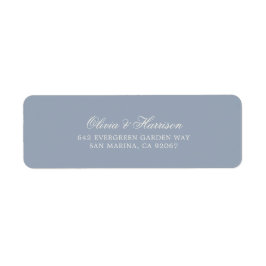 Iets Blauws Stof Blauw Elegant Adreslabel Etiket