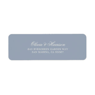 Iets Blauws Stof Blauw Elegant Adreslabel Etiket