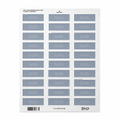 Iets Blauws Stof Blauw Elegant Adreslabel Etiket (Full Sheet)