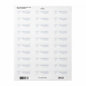 Iets Blauws Strik Bruidsfeest Retouradres Etiket (Full Sheet)