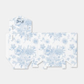 Iets Blauws Voor Ik Blauwe Bloemenguillotine Doe Bedankdoosjes (Uitgevouwen)