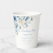 Iets blauws voor ik bruiloft bloem bruidsmeisje do papieren bekers (Achterkant)