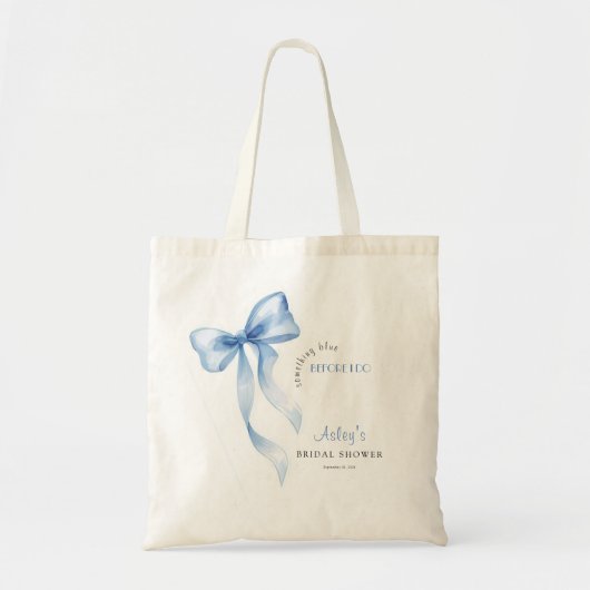 Iets Blauws voor ik Bruiloft Feest doe Tote Bag (Voorkant)