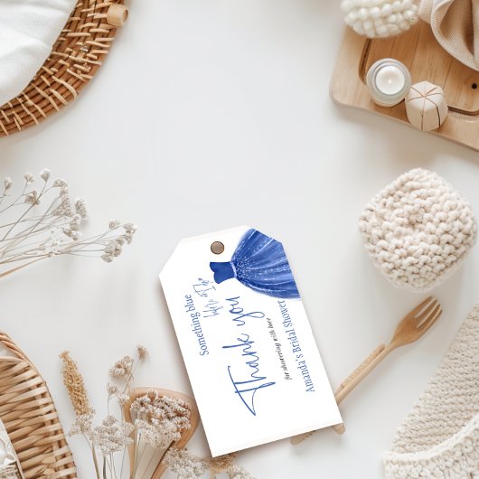 Iets Blauws voor ik Do Trouwjurk Bruidsfeest Cadeaulabel