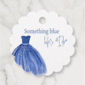 Iets Blauws voor ik Doe Trouwjurk Bruidsfeest Bedankjes Labels (Achterkant)