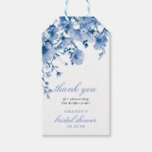 Iets blauws voor ik het doe bloemige dank je wel cadeaulabel (Voorkant)