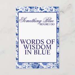 Iets Blauws voor ik 'iets blauw voor ik trouw' bru Informatiekaartje