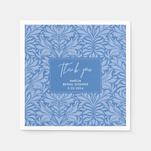 Iets blauws voor ik 'ja' zeg bruidsdouche servet (Voorkant)