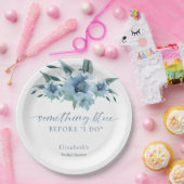 Iets Blauws voor ik met de Bruiloftsfeest Bloemen  Papieren Bordje (Feest)