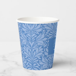 Iets blauws voor ik trouw bruidsboeket papieren bekers