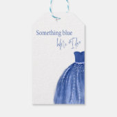 Iets Blauws voor ik Trouw Bruidsfeest Cadeaulabel (Achterkant)