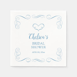 Iets Blauws Voor Ik Trouw Elegante Bruidsfeest  Servet