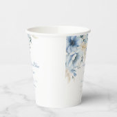 Iets blauws voor ik trouw florale Bruidsmeisjesbor Papieren Bekers (Links)