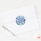 Iets blauws voor ik trouw hydrangea bruidsdouche ronde sticker (Envelop)