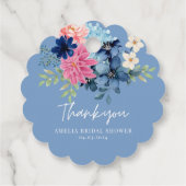 Iets blauws voor mijn bruidsfeest gunst bedankjes labels (Achterkant)