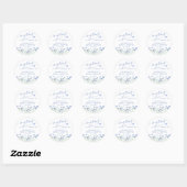 Iets Blauws voor mijn Bruidsfeest Ronde Sticker (Vel)