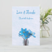 Iets Blauws voor Mijn Bruiloft Bedankkaart (Staand voorkant)