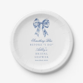 Iets Blauws Voor Mijn Bruiloft Bridal Shower Papieren Bordje